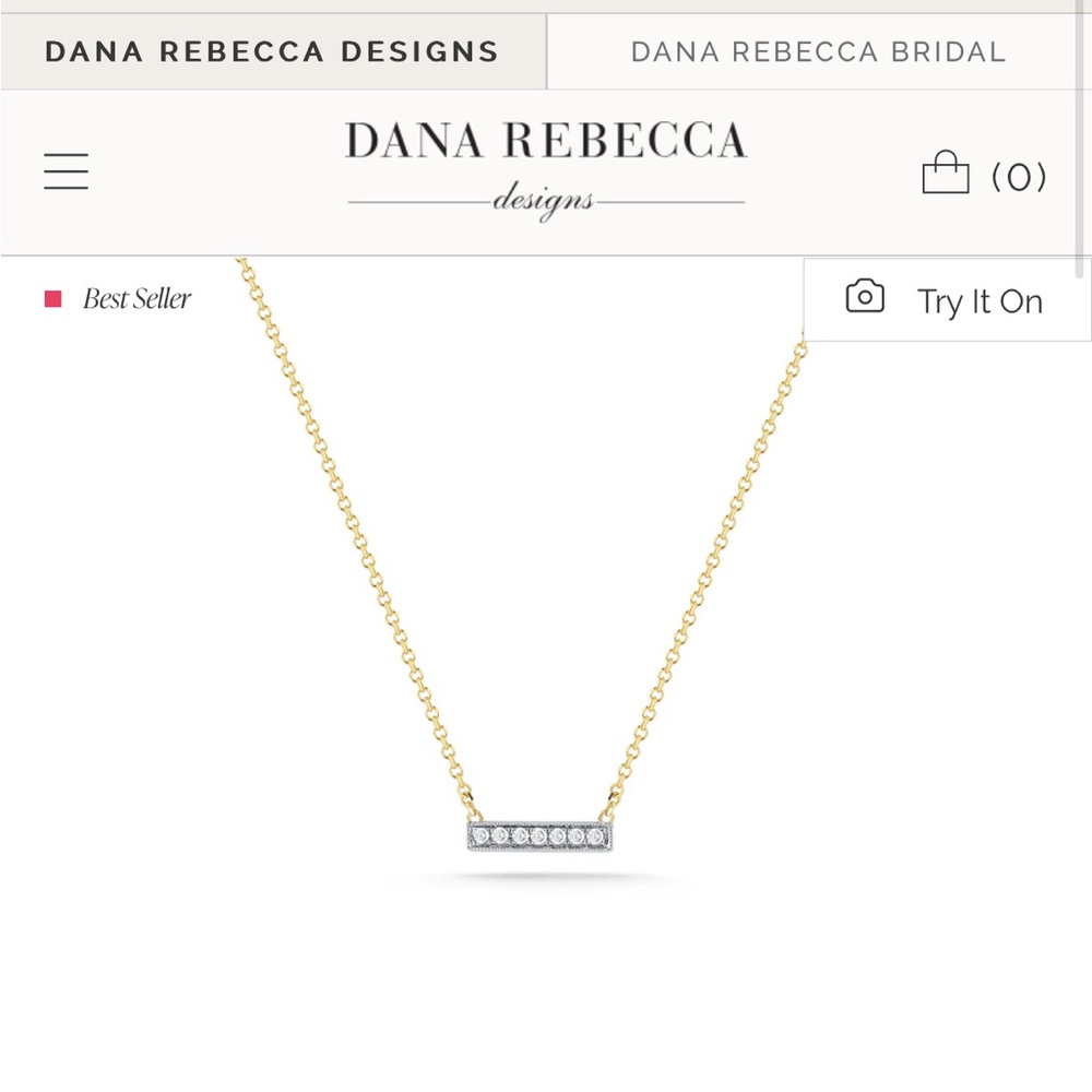 Dana Rebecca Sylvie Rose Bar Necklace